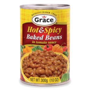 GRACE BAKED BEANS H/SPICY 48X300GM